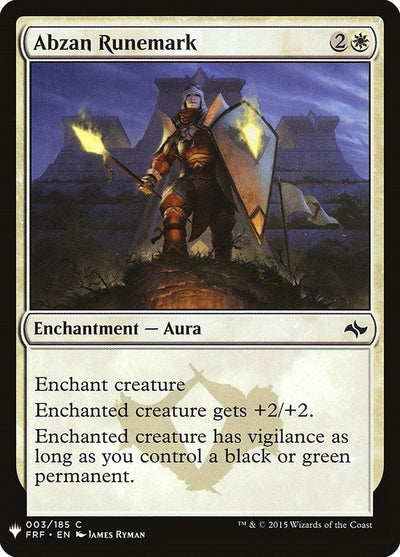 Abzan Runemark (The List Reprints) (3)