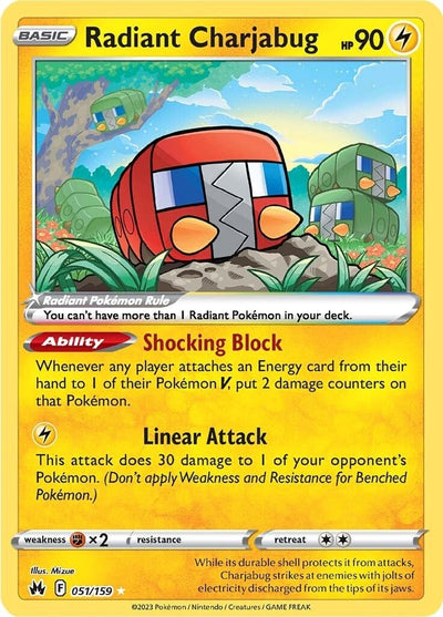 Image for Radiant Charjabug (Crown Zenith) (051/159) - Pokemon