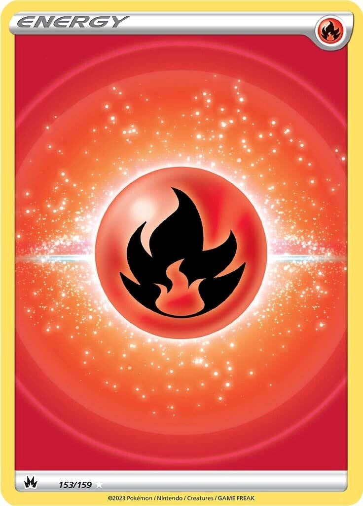 Image for Fire Energy (Texture Full Art) (Crown Zenith) (153/159) - Pokemon