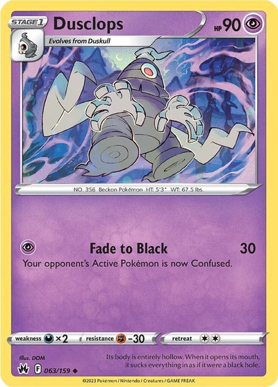 Image for Dusclops (Crown Zenith) (063/159) - Pokemon