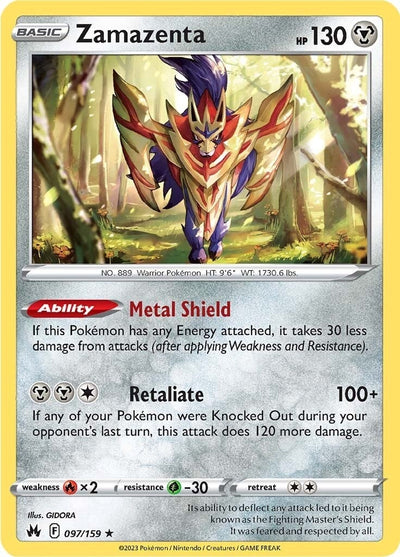 Image for Zamazenta (Crown Zenith) (097/159) - Pokemon