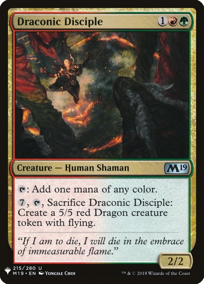 Draconic Disciple (The List Reprints) (215)