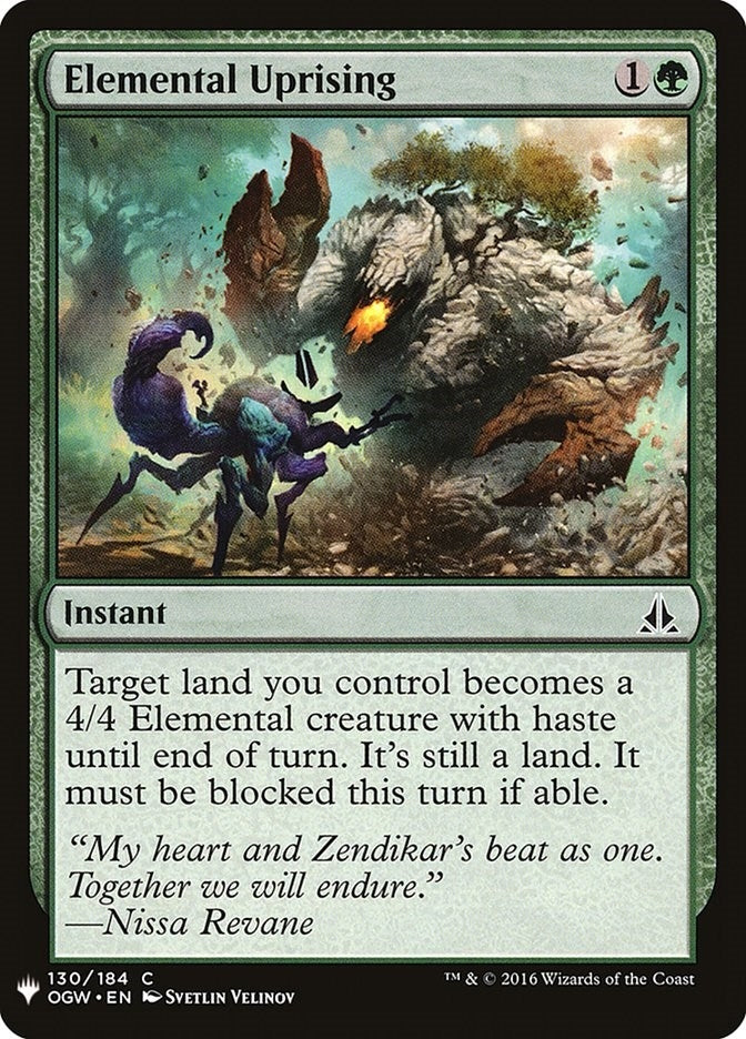 Elemental Uprising (The List Reprints) (130)