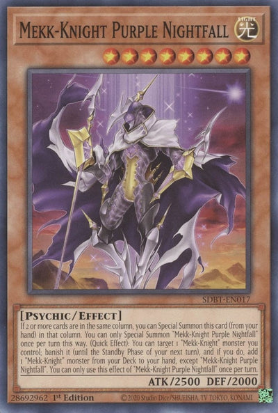 Image for Mekk-Knight Purple Nightfall (Structure Deck: Beware of Traptrix) (SDBT-EN017) - YuGiOh