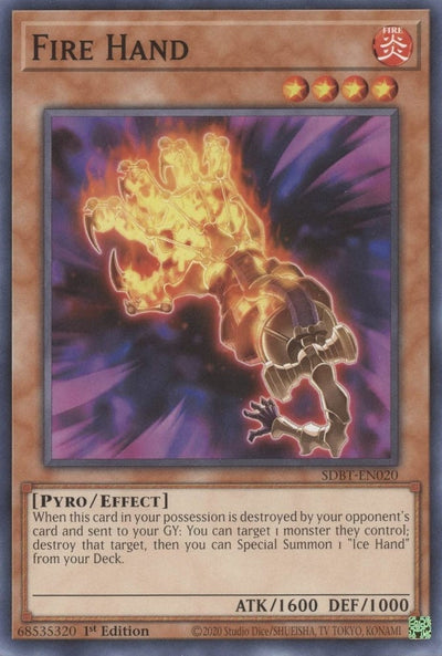 Image for Fire Hand (Structure Deck: Beware of Traptrix) (SDBT-EN020) - YuGiOh