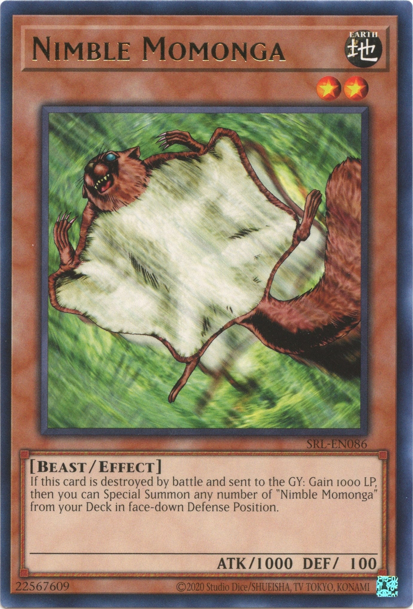 Image for Nimble Momonga (Spell Ruler (25th Anniversary Edition)) (SRL-EN086) - YuGiOh
