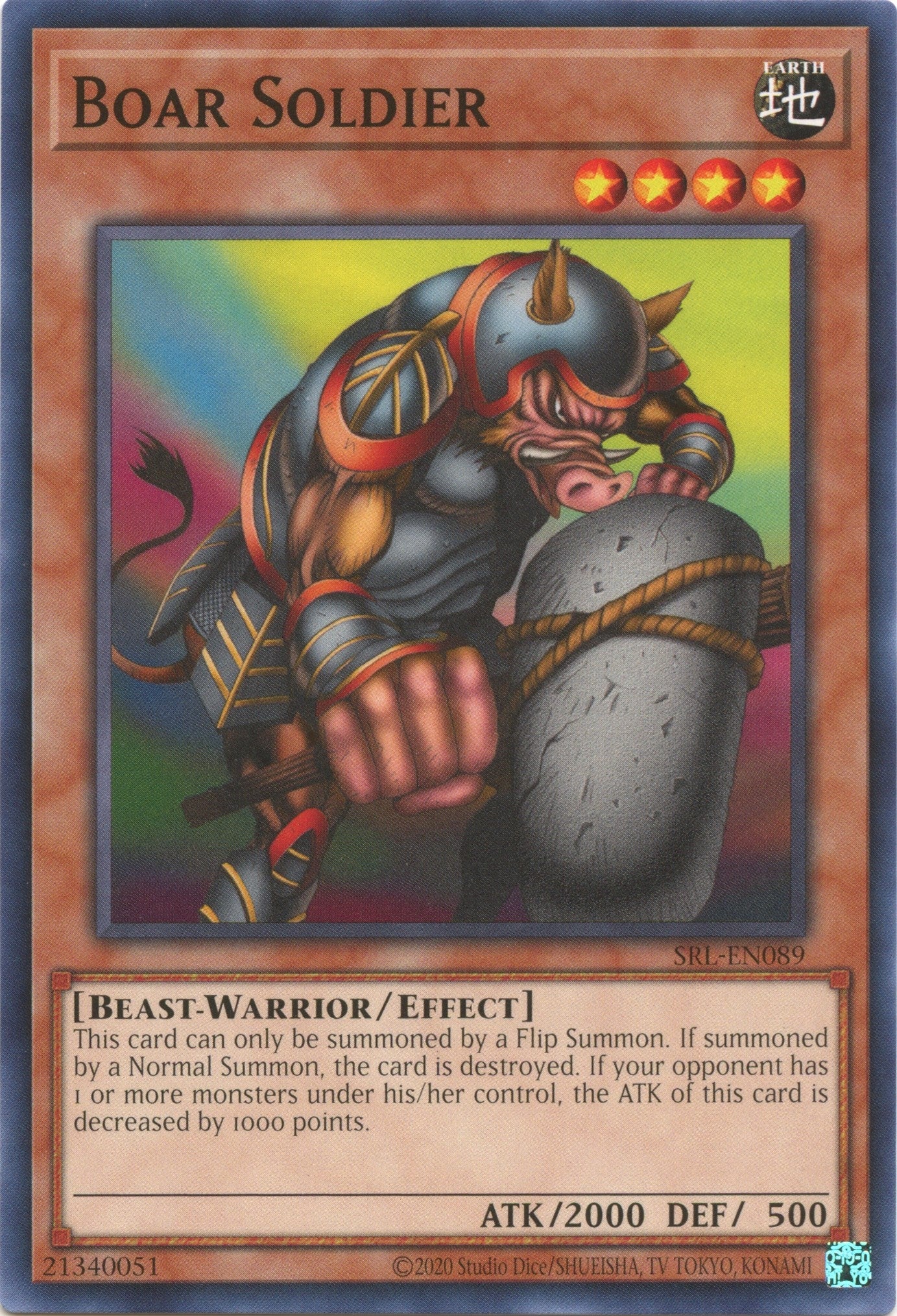 Image for Boar Soldier (Spell Ruler (25th Anniversary Edition)) (SRL-EN089) - YuGiOh