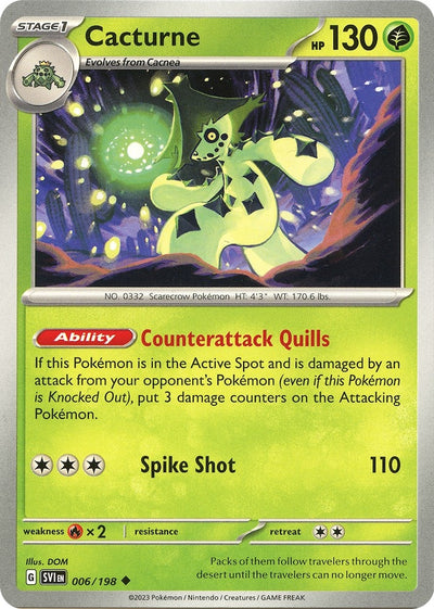 Image for Cacturne (SV01: Scarlet & Violet Base Set) (006/198) - Pokemon