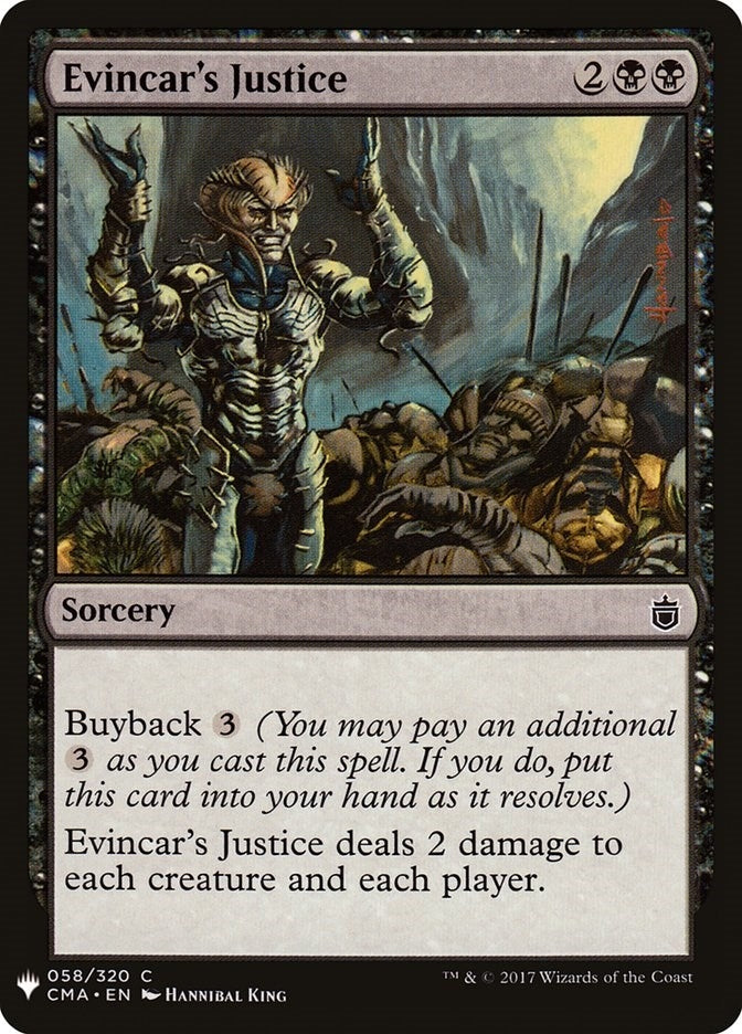 Evincar's Justice (The List Reprints) (58)