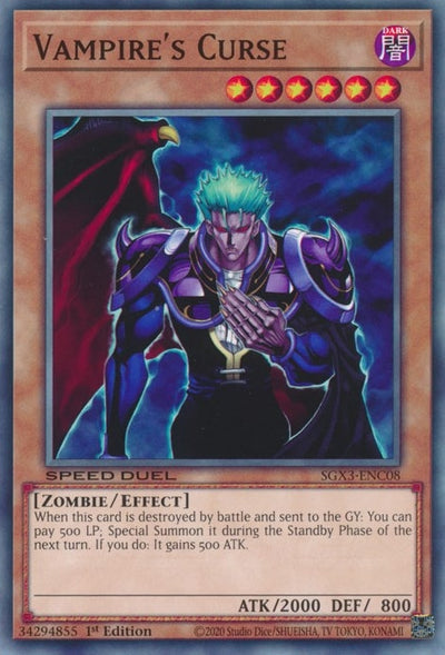 Image for Vampire's Curse (Speed Duel GX: Duelists of Shadows) (SGX3-ENC08) - YuGiOh