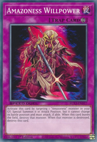 Image for Amazoness Willpower (Speed Duel GX: Duelists of Shadows) (SGX3-END17) - YuGiOh