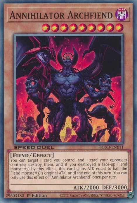 Image for Annihilator Archfiend (Speed Duel GX: Duelists of Shadows) (SGX3-ENE11) - YuGiOh