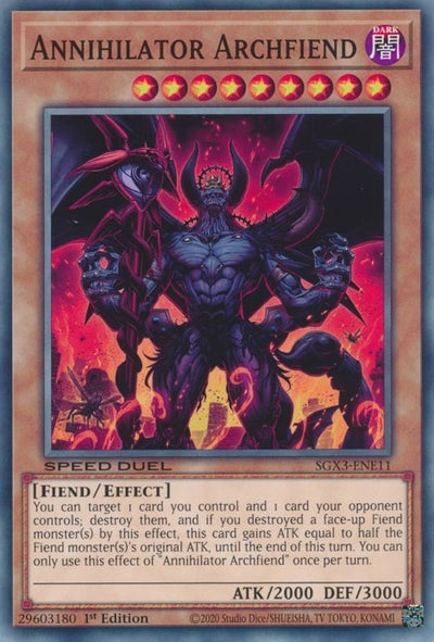 Image for Annihilator Archfiend (Speed Duel GX: Duelists of Shadows) (SGX3-ENE11) - YuGiOh