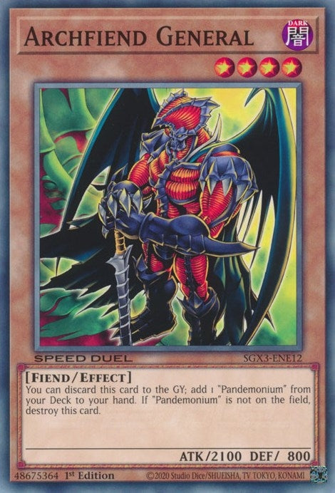 Image for Archfiend General (Speed Duel GX: Duelists of Shadows) (SGX3-ENE12) - YuGiOh