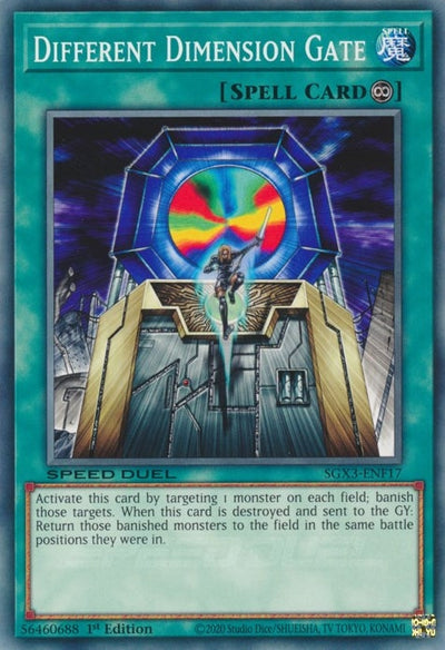 Image for Different Dimension Gate (F) (Speed Duel GX: Duelists of Shadows) (SGX3-ENF17) - YuGiOh