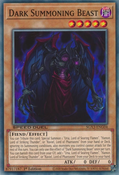 Image for Dark Summoning Beast (Speed Duel GX: Duelists of Shadows) (SGX3-ENG04) - YuGiOh