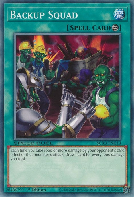 Image for Backup Squad (Speed Duel GX: Duelists of Shadows) (SGX3-ENG13) - YuGiOh