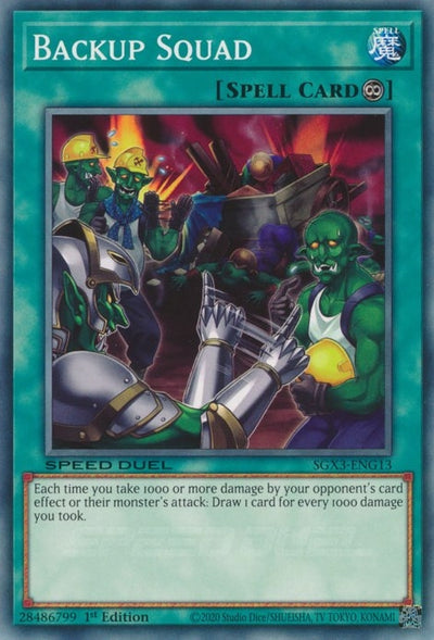 Image for Backup Squad (Speed Duel GX: Duelists of Shadows) (SGX3-ENG13) - YuGiOh