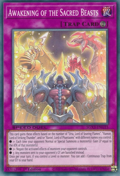 Image for Awakening of the Sacred Beasts (Speed Duel GX: Duelists of Shadows) (SGX3-ENG15) - YuGiOh