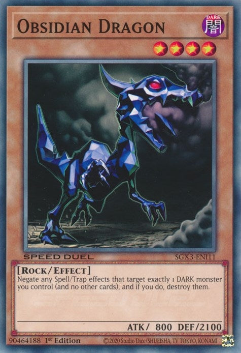 Image for Obsidian Dragon (Speed Duel GX: Duelists of Shadows) (SGX3-ENI11) - YuGiOh