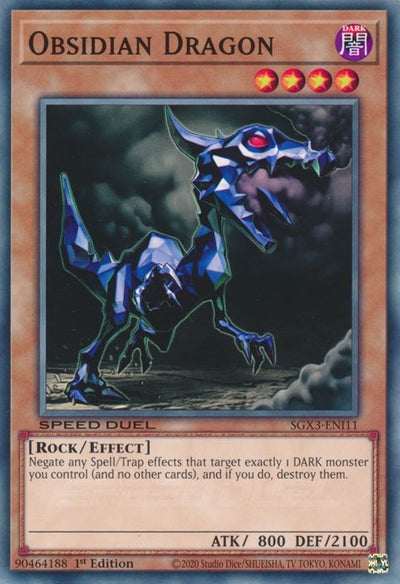 Image for Obsidian Dragon (Speed Duel GX: Duelists of Shadows) (SGX3-ENI11) - YuGiOh