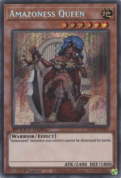 Image for Amazoness Queen (Secret Rare) (Speed Duel GX: Duelists of Shadows) (SGX3-END01) - YuGiOh