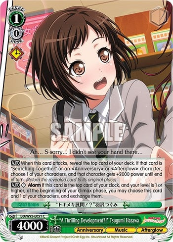 Image for "A Thrilling Development?!" Tsugumi Hazawa (BanG Dream! Girls Band Party! 5th Anniversary) (BD/W95-E051 C) - Weiss Schwarz