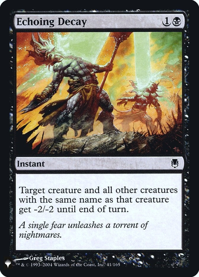 Echoing Decay (The List Reprints) (41)