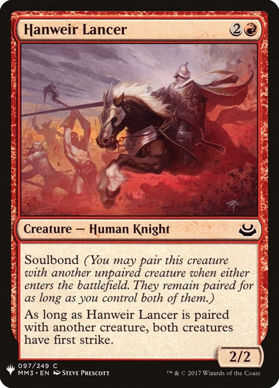 Hanweir Lancer (The List Reprints) (97)