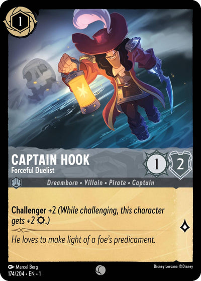 Image for Captain Hook - Forceful Duelist (The First Chapter) (174/204) - Disney Lorcana