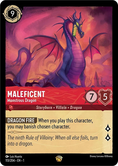 Image for Maleficent - Monstrous Dragon (The First Chapter) (113/204) - Disney Lorcana