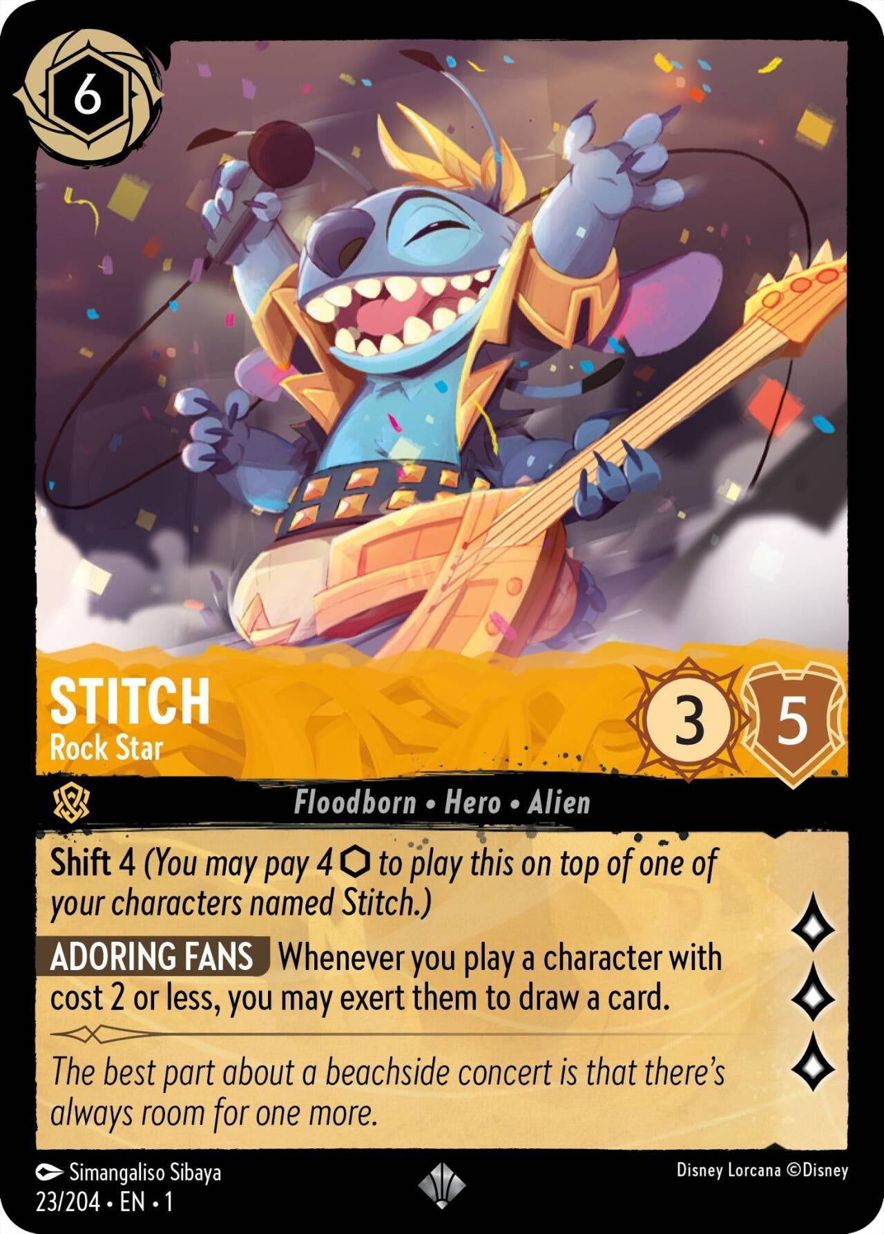 Image for Stitch - Rock Star (The First Chapter) (23/204) - Disney Lorcana