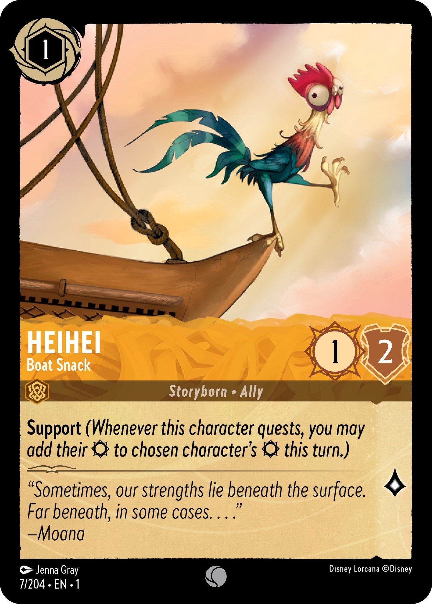 Image for Heihei - Boat Snack (The First Chapter) (7/204) - Disney Lorcana