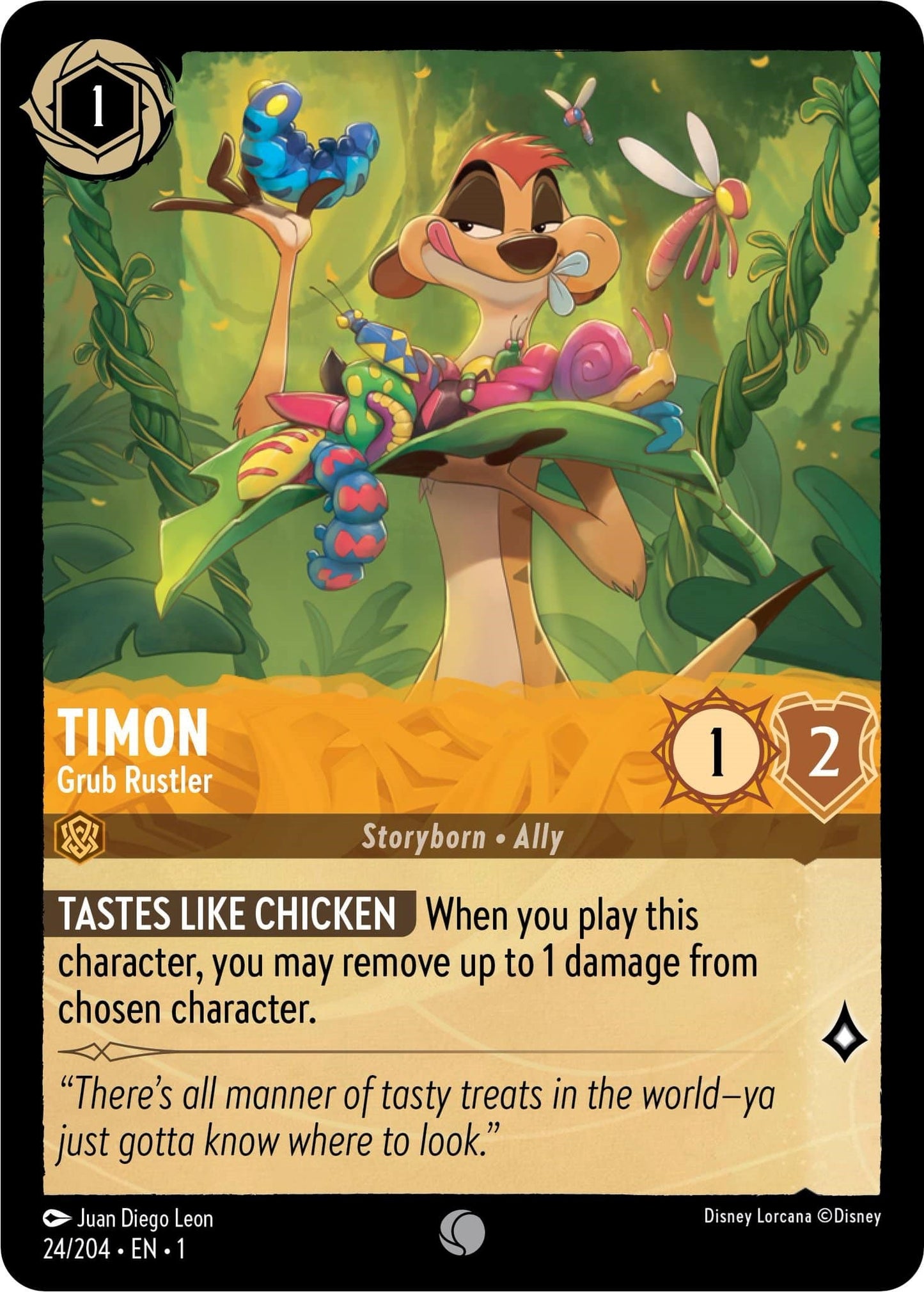 Image for Timon - Grub Rustler (The First Chapter) (24/204) - Disney Lorcana