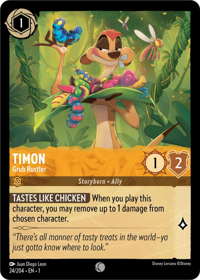 Image for Timon - Grub Rustler (The First Chapter) (24/204) - Disney Lorcana