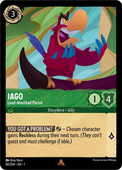 Image for Iago - Loud-Mouthed Parrot (The First Chapter) (80/204) - Disney Lorcana