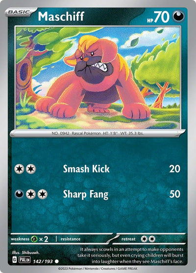Image for Maschiff (SV02: Paldea Evolved) (142/193) - Pokemon