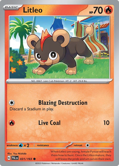 Image for Litleo (SV02: Paldea Evolved) (031/193) - Pokemon