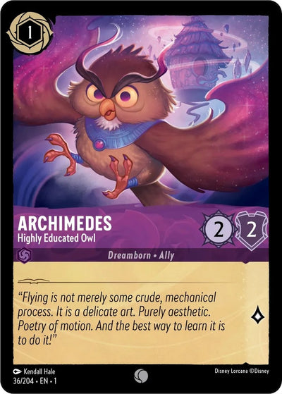 Image for Archimedes - Highly Educated Owl (The First Chapter) (36/204) - Disney Lorcana