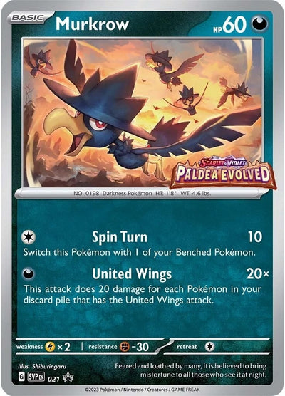 Image for Murkrow - 021 (Prerelease) (SV: Scarlet & Violet Promo Cards) (021) - Pokemon