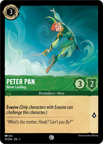 Image for Peter Pan - Never Landing (The First Chapter) (91/204) - Disney Lorcana