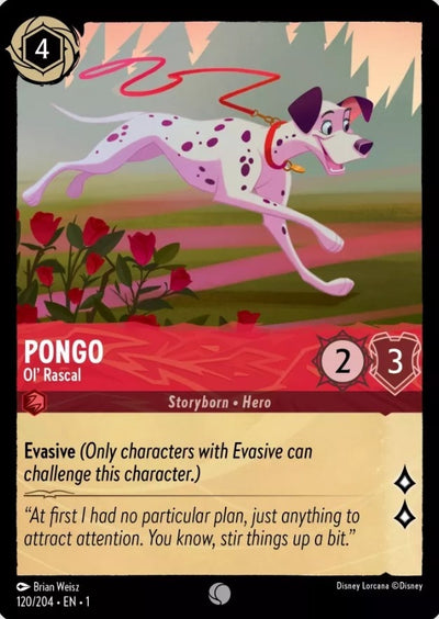 Image for Pongo - Ol' Rascal (The First Chapter) (120/204) - Disney Lorcana