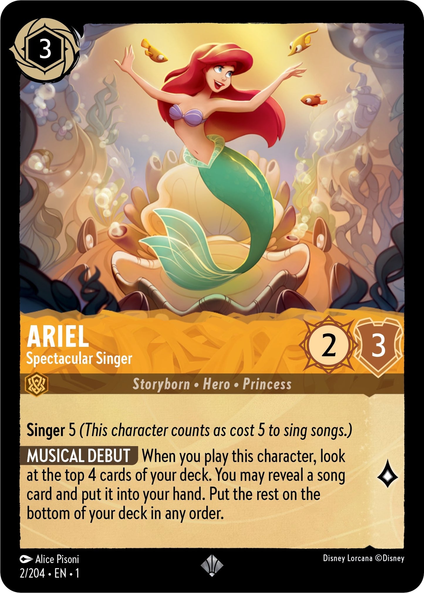 Image for Ariel - Spectacular Singer (The First Chapter) (2/204) - Disney Lorcana