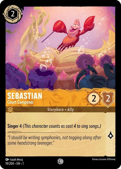 Image for Sebastian - Court Composer (The First Chapter) (19/204) - Disney Lorcana