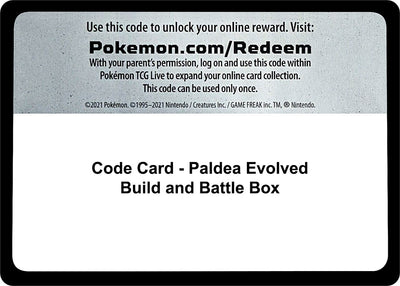 Image for Code Card - Paldea Evolved Build and Battle Box - Pokemon