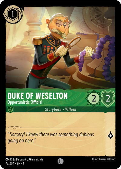 Image for Duke of Weselton - Opportunistic Official (The First Chapter) (73/204) - Disney Lorcana