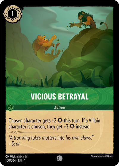 Image for Vicious Betrayal (The First Chapter) (100/204) - Disney Lorcana