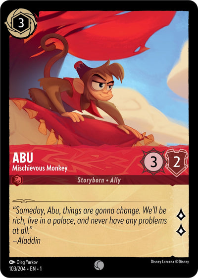 Image for Abu - Mischievous Monkey (The First Chapter) (103/204) - Disney Lorcana