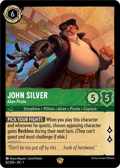Image for John Silver - Alien Pirate (The First Chapter) (82/204) - Disney Lorcana