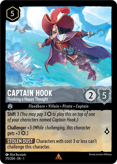Image for Captain Hook - Thinking a Happy Thought (The First Chapter) (175/204) - Disney Lorcana